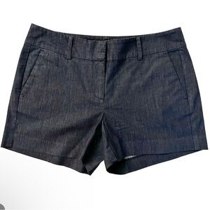 ANN TAYLOR PETITE Signature 2P Indigo Blue Shorts Straight 98% Cotton / Spandex